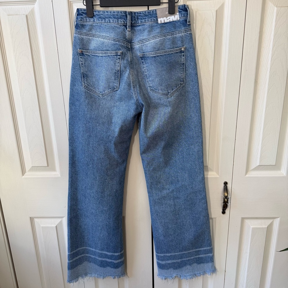 Mavi Jeans Aria High Rise Wide Leg Distressed Hem Womens Size 24 - Picture 9 of 12